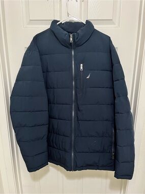 Nautica Men's Dark Navy Quilted Puffer Jacket